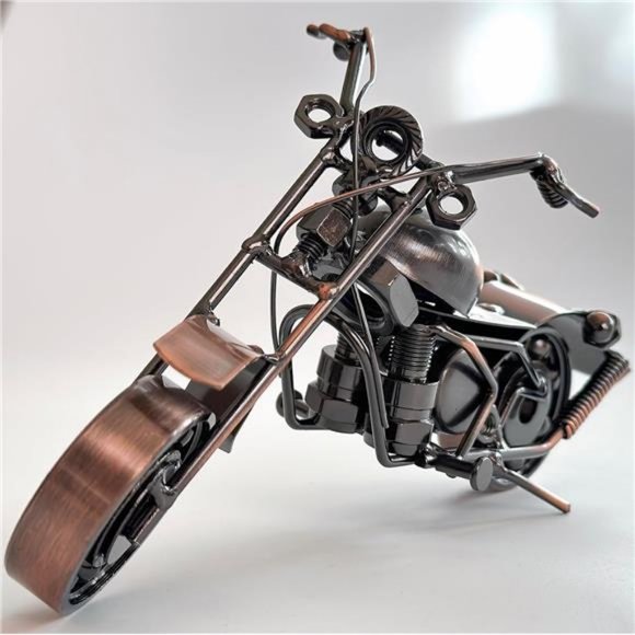 Motorcycle Model Industrial Decor Metal Iron Crafts Home Decoration Figurine - Picture 2 of 6